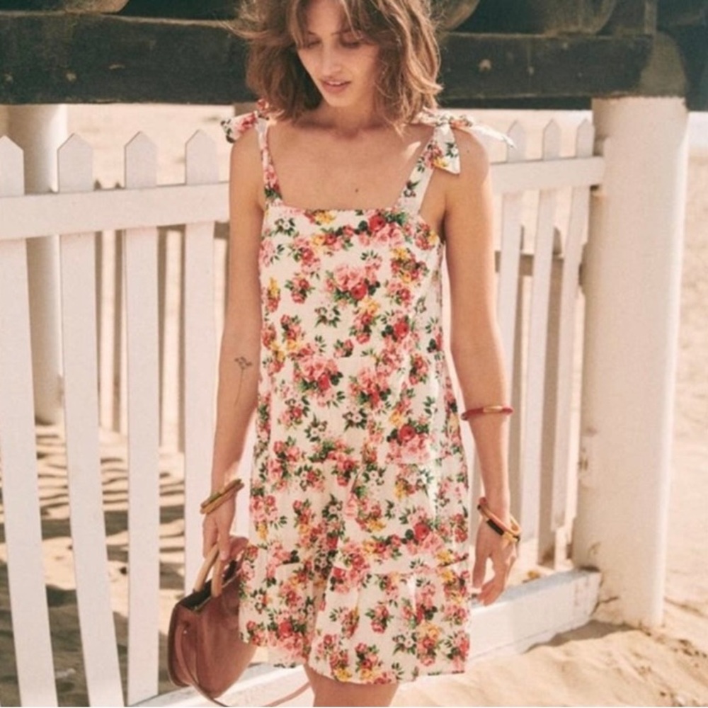 Sezane Floral Mini Dress